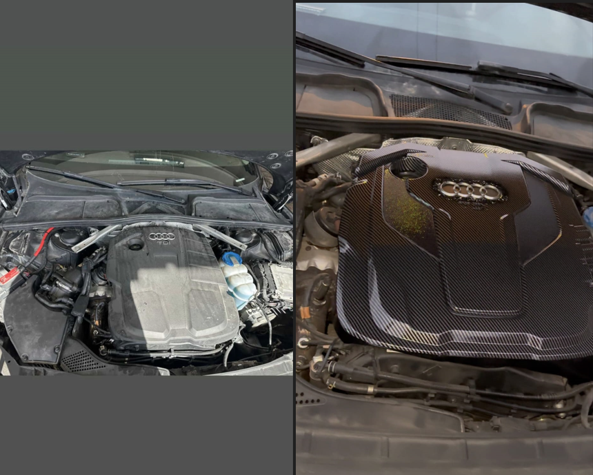 Audi A5 S'Line Motor Kapağı Karbon İşlemimiz